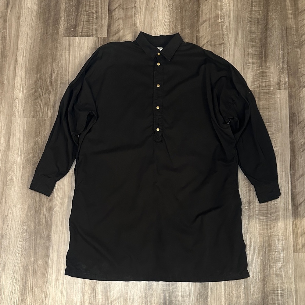 Billy Reid Oversized Half Button Shirt Dress - Medium